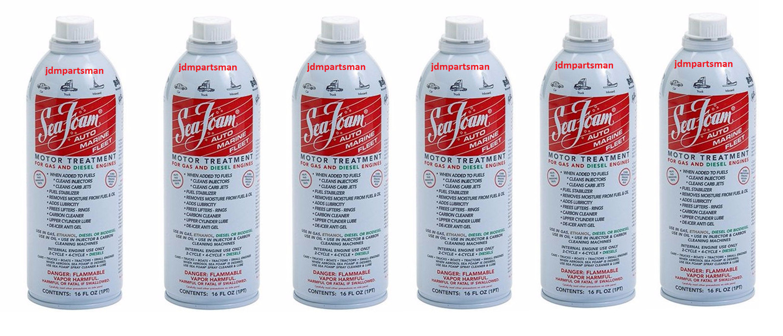 Motor Treatment by Sea Foam (SF-16) [6-Pack] Liquefies gum and varnish deposits