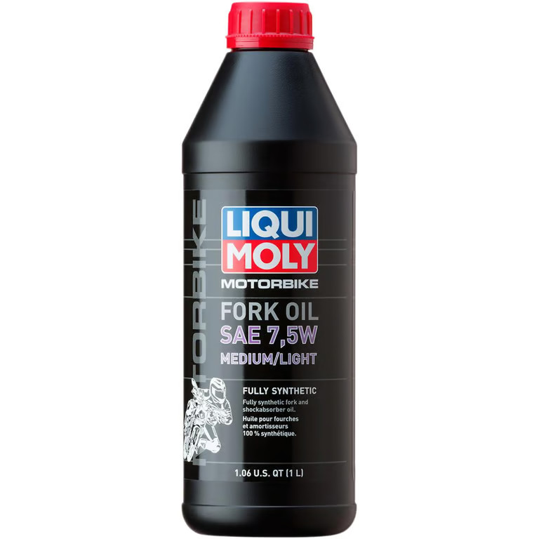 Liqui Moly Fork Oil - 7.5W Med/Light - 1L Motorcycle ATV/UTV Street Bike 20098