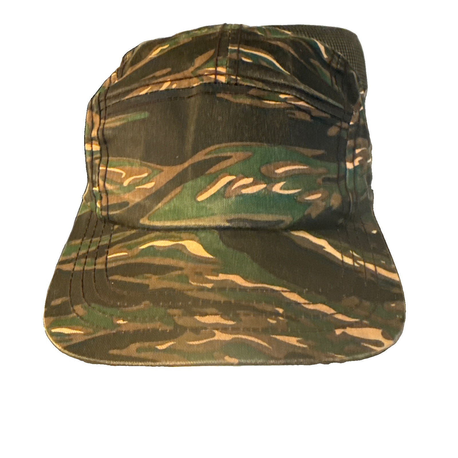 Camouflage  Browns Green 5 Panel Hat Cap Snapback Underbill Fluorescent Orange