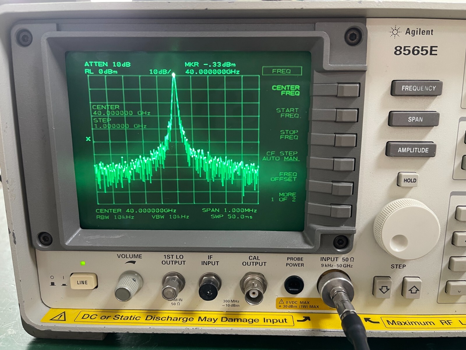 Agilent Keysight 8565E 9KHz - 50GHz Spectrum Analyzer_1513