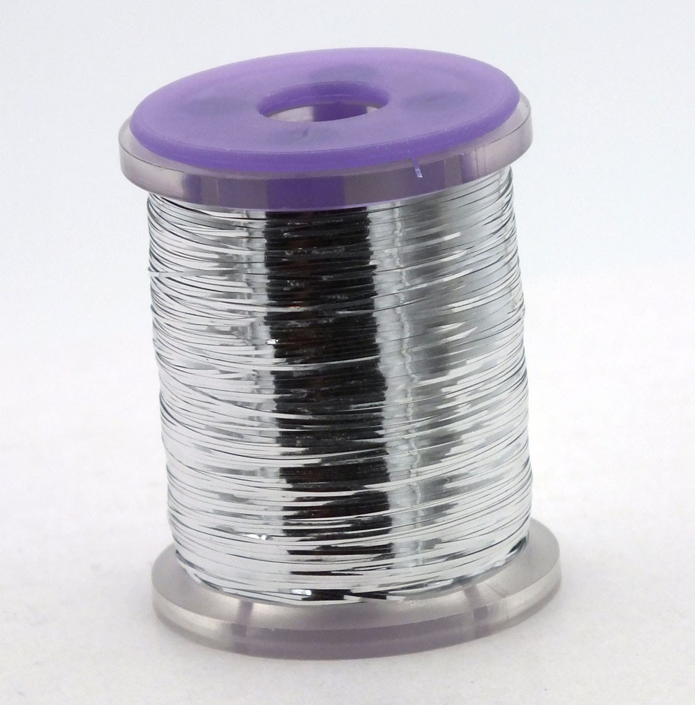 Silver Flat Mylar Fly Tying Tinsel - Fine .3mm Thin MAT088