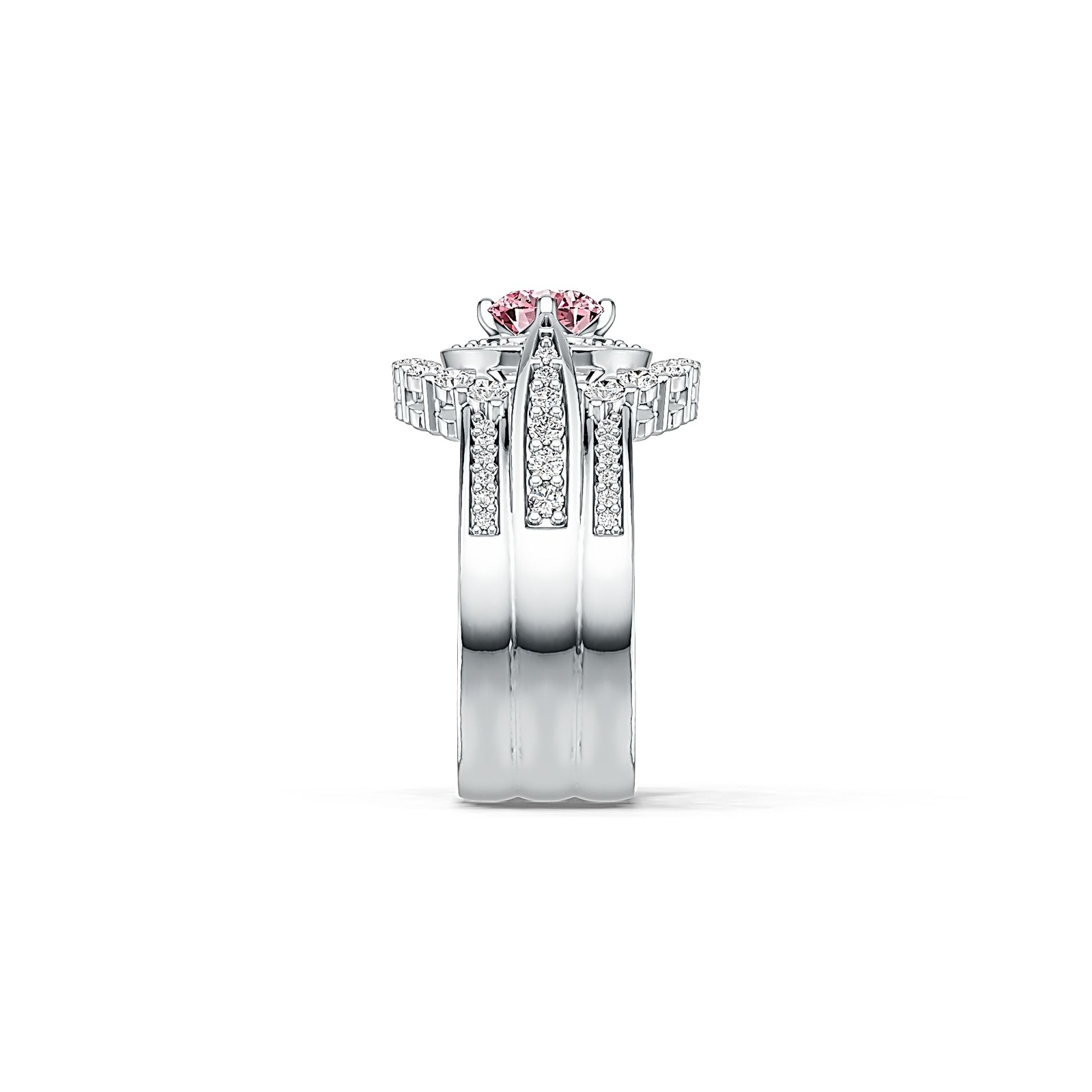 Sterling Silver Semi Mount Ring Setting Round RD 6x6mm with White Topaz