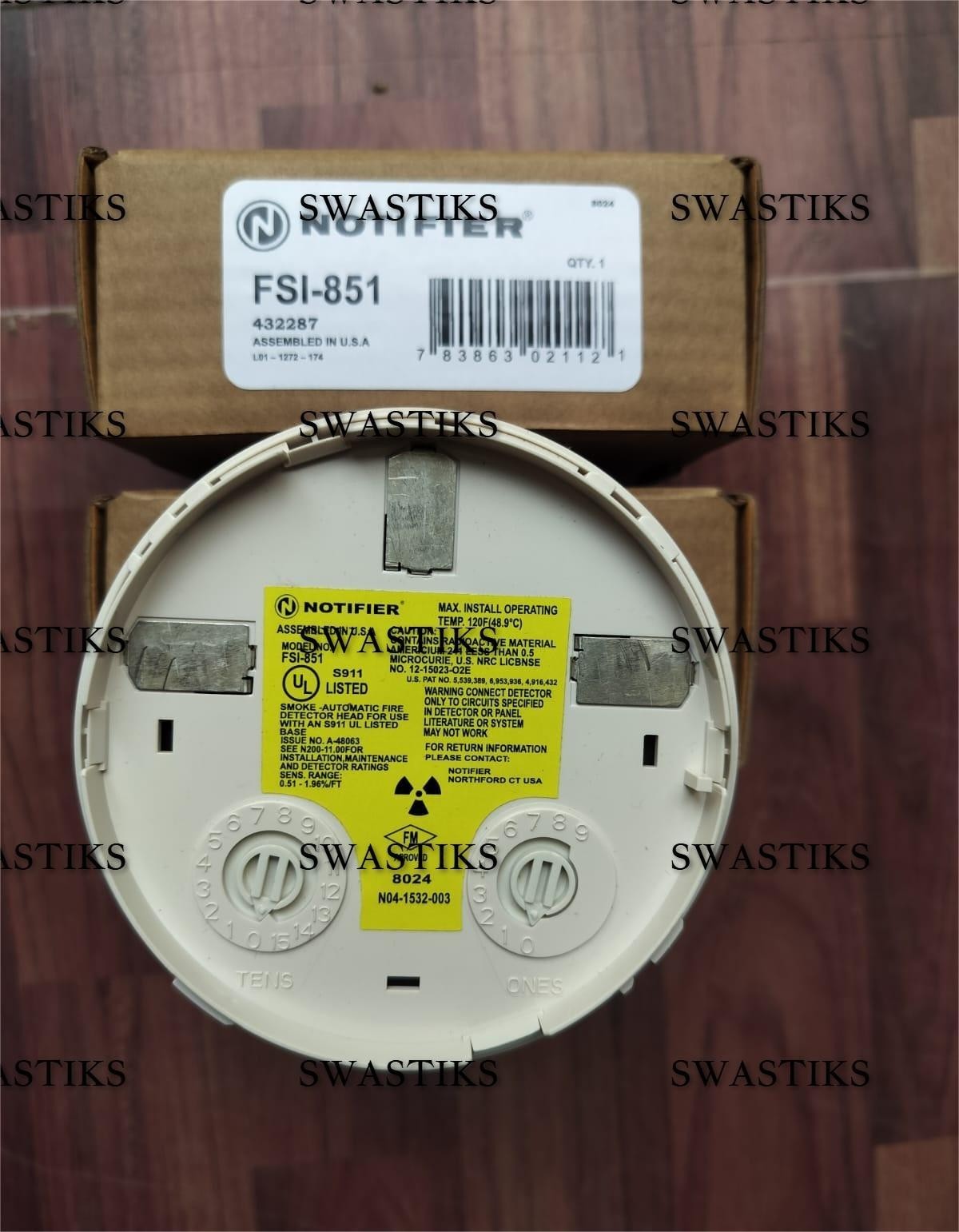 FSI-851 NOTIFIER INTELLIGENT IONIZATION SMOKE DETECTOR FOR FIRE ALARM SYSTEM