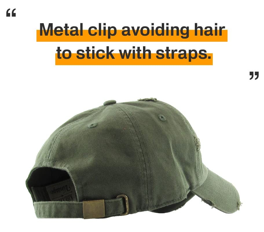 Vintage Washed Distressed Cotton Dad Hat Baseball Cap One Size Olive