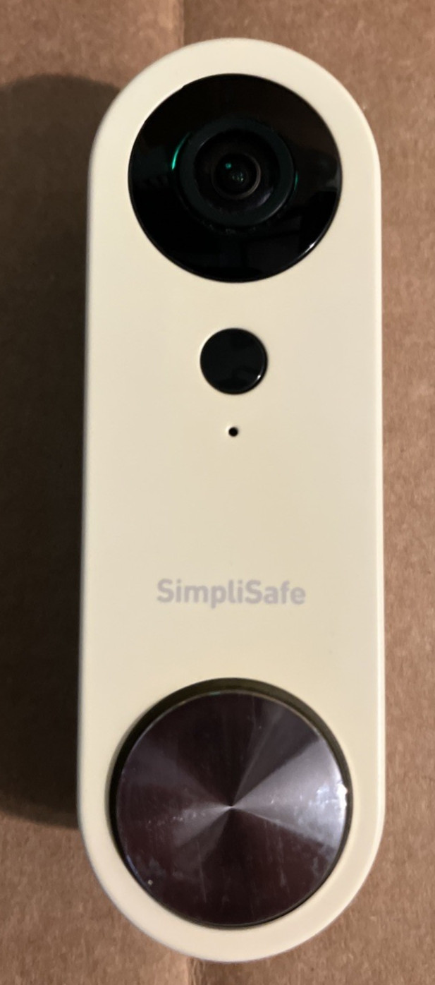 SimpliSafe Video Doorbell Camera Smart Security Wi-Fi Wired Camera White SSDB3