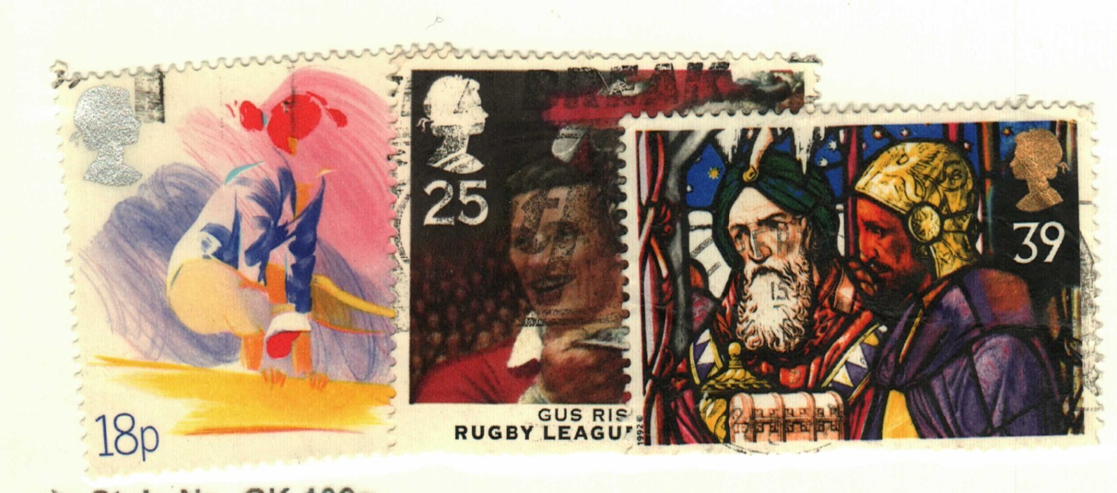 Great Britain #1209, 1472, 1630 used gymnastics
