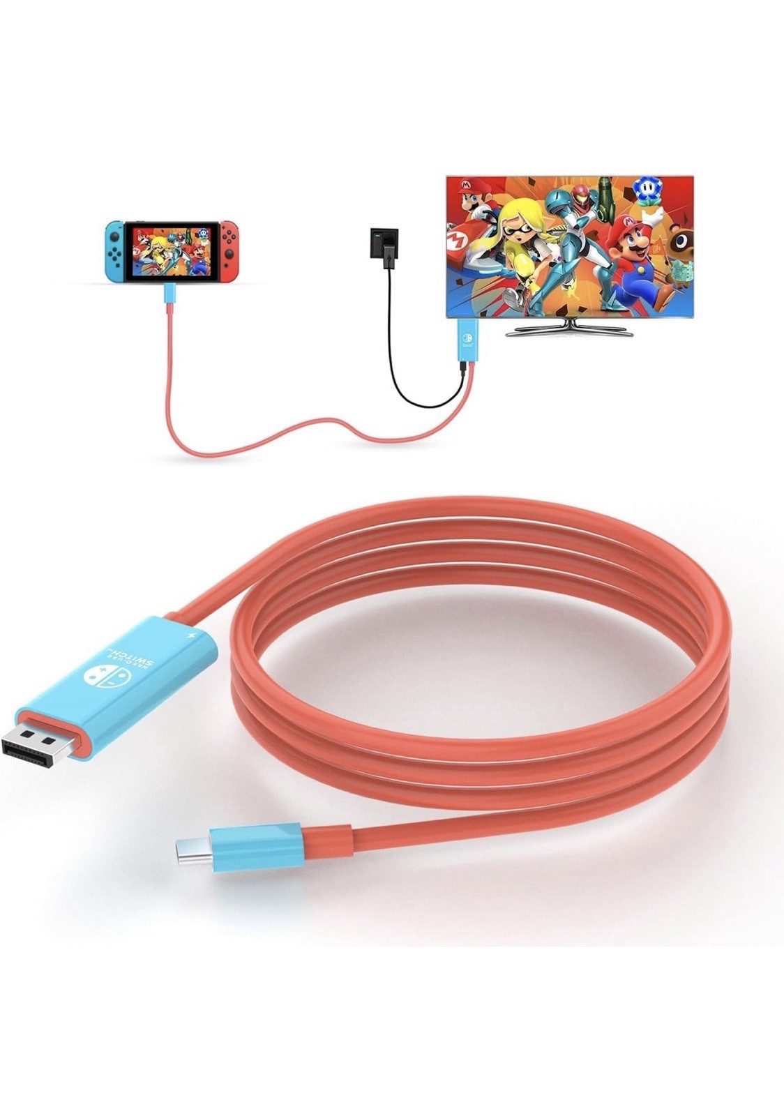Switch Portable Dock，Usb-C to HDMI TV Adapter for Switch/Switch Oled(Blue)