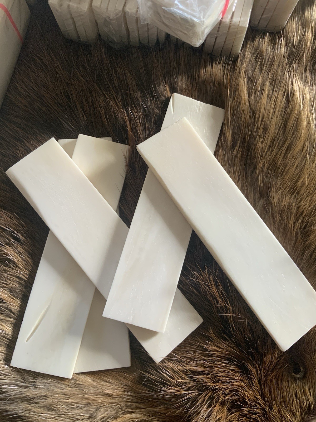 4x Camel Bone Guitar Nut 5” x 1 1/4”x 1/5” (127x31x5mm) Luthier Unbleached