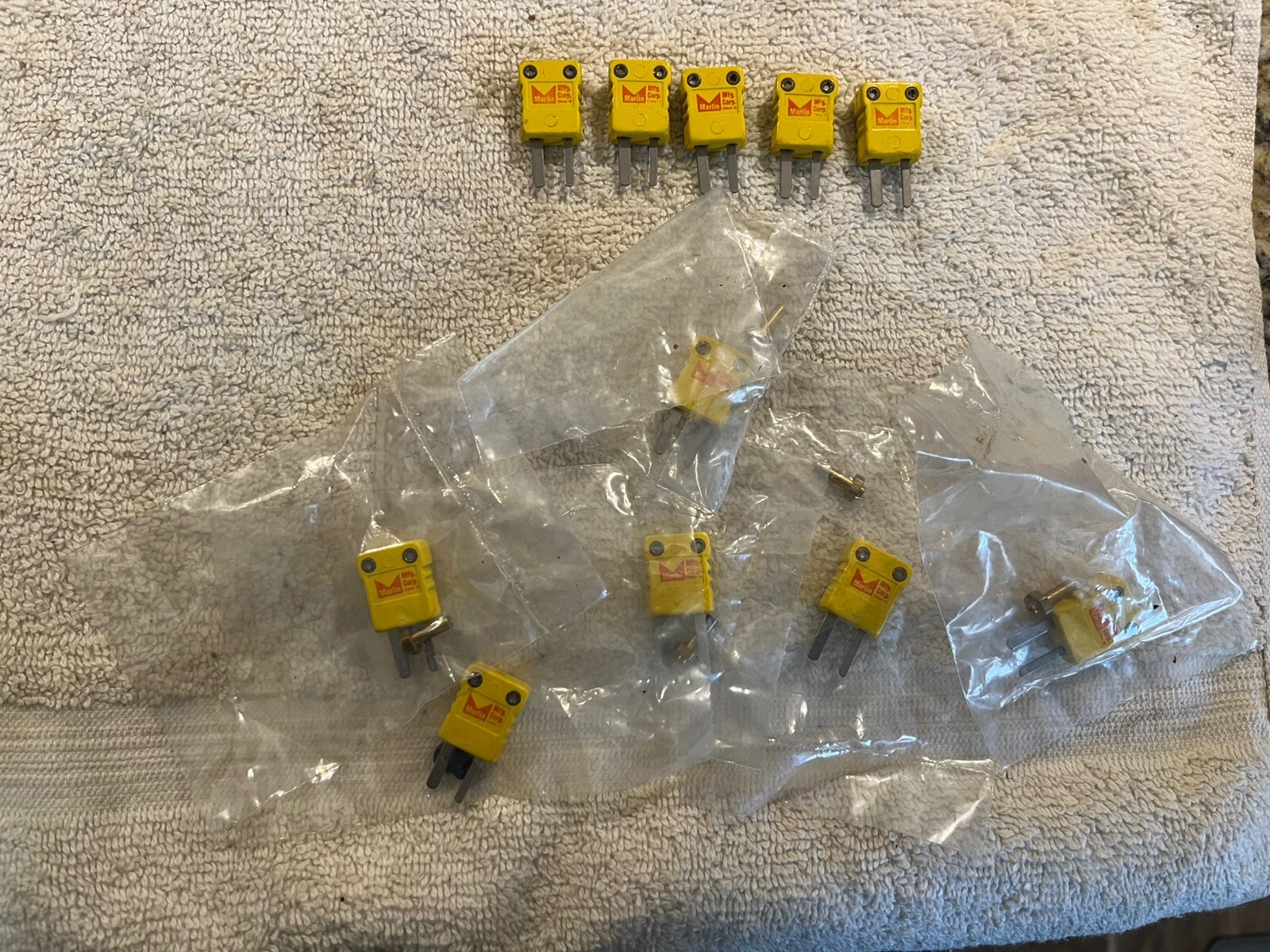Marlin Thermocouple Lot Of 11-Yellow Male-6 NIP-5 Used? Free U.S. Shipping