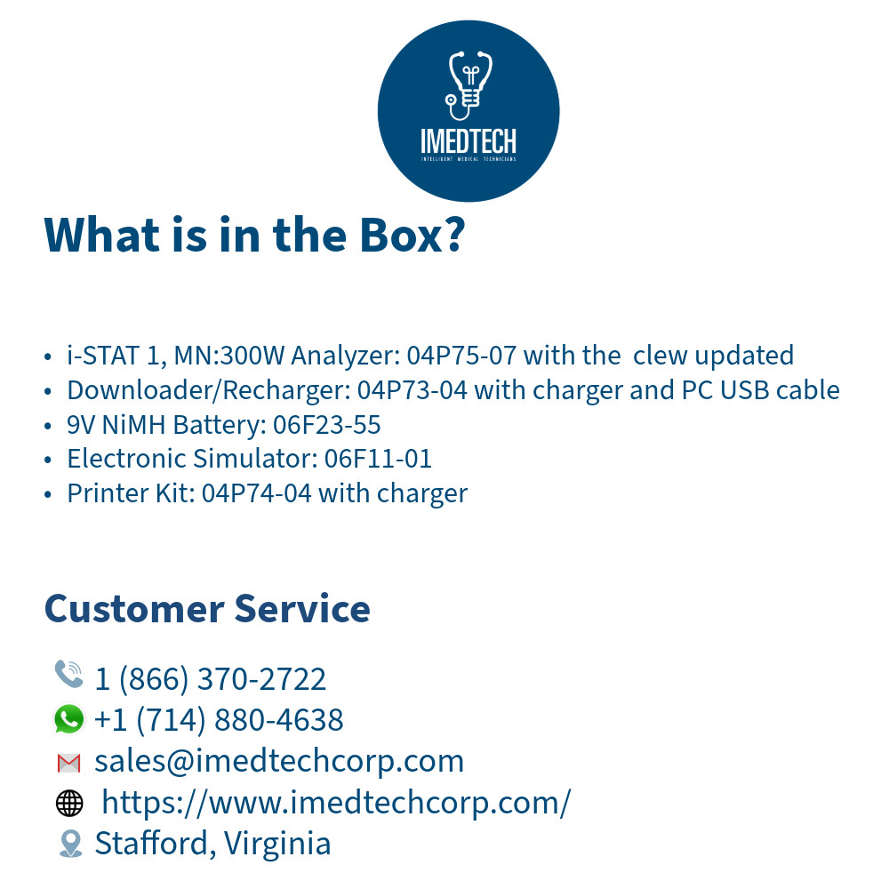 Abbott i-STAT 1 MN 300W Wireless Analyzer Portable Blood Analyzer System