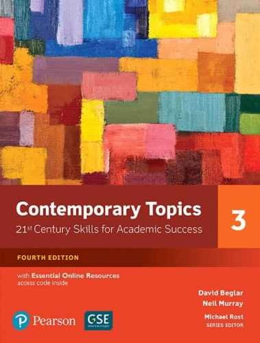 Contemporary Topics 3 with - Paperback, by Beglar David; Murray - Very Good w