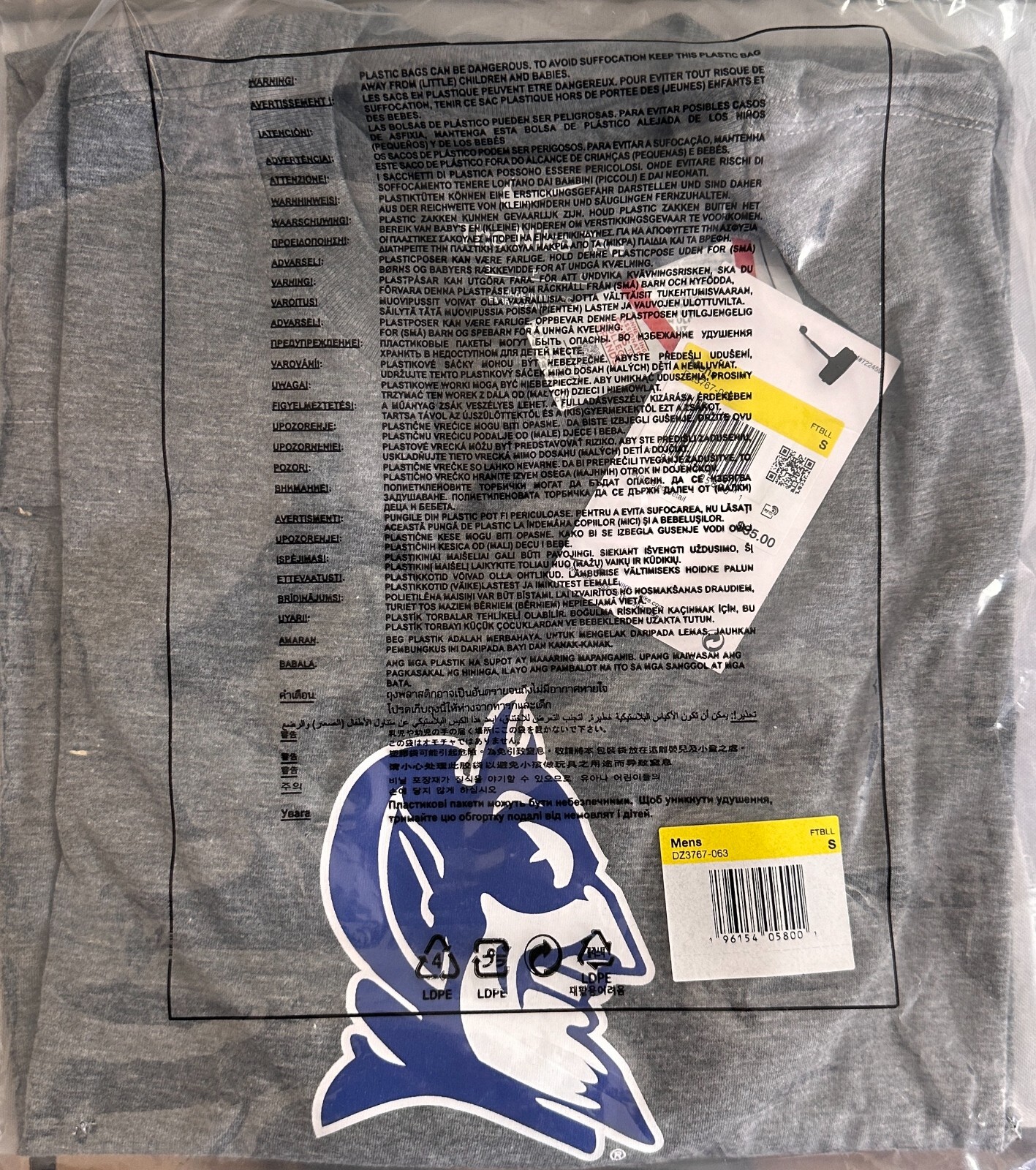 Nike Men's Tee Duke Blue Devils Primetime Evergreen Alternate Logo College (New)