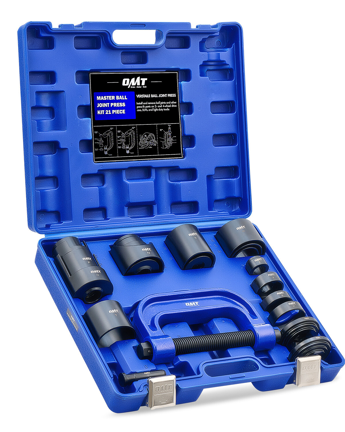 OMT 21PC C-PRESS BALL JOINT MASTER SET SERVICE KIT REMOVER INSTALLER 2 4 WD AUTO