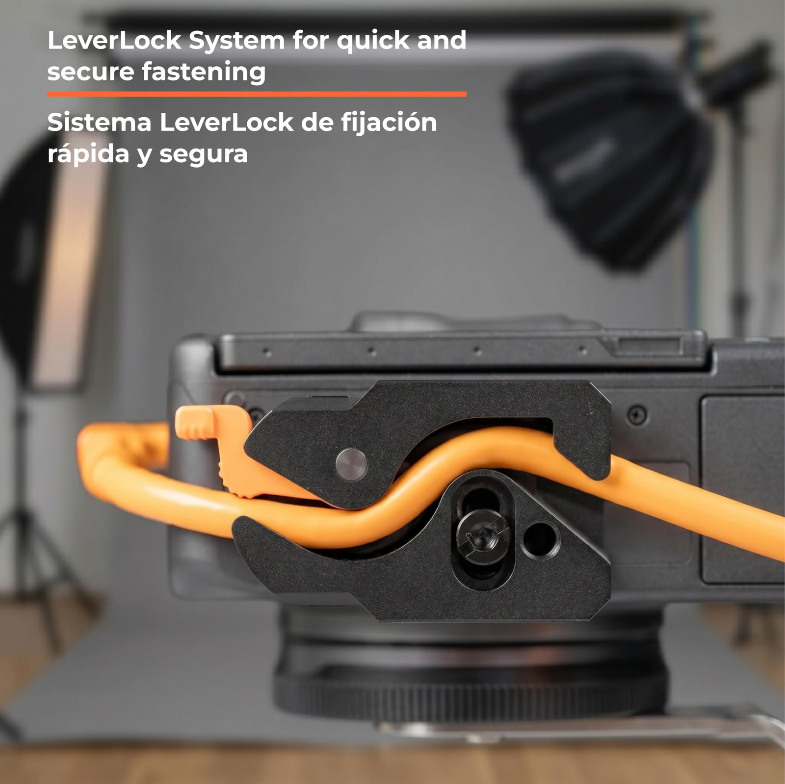 Tether Tools TetherGuard LeverLock Plate Port Protection, Tripod 0.75, Black
