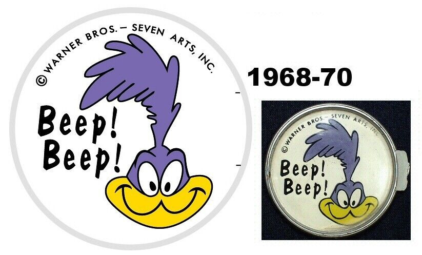 68 69 70 Plymouth Roadrunner Steering Wheel Pad Medallion Decal  BEST Available!
