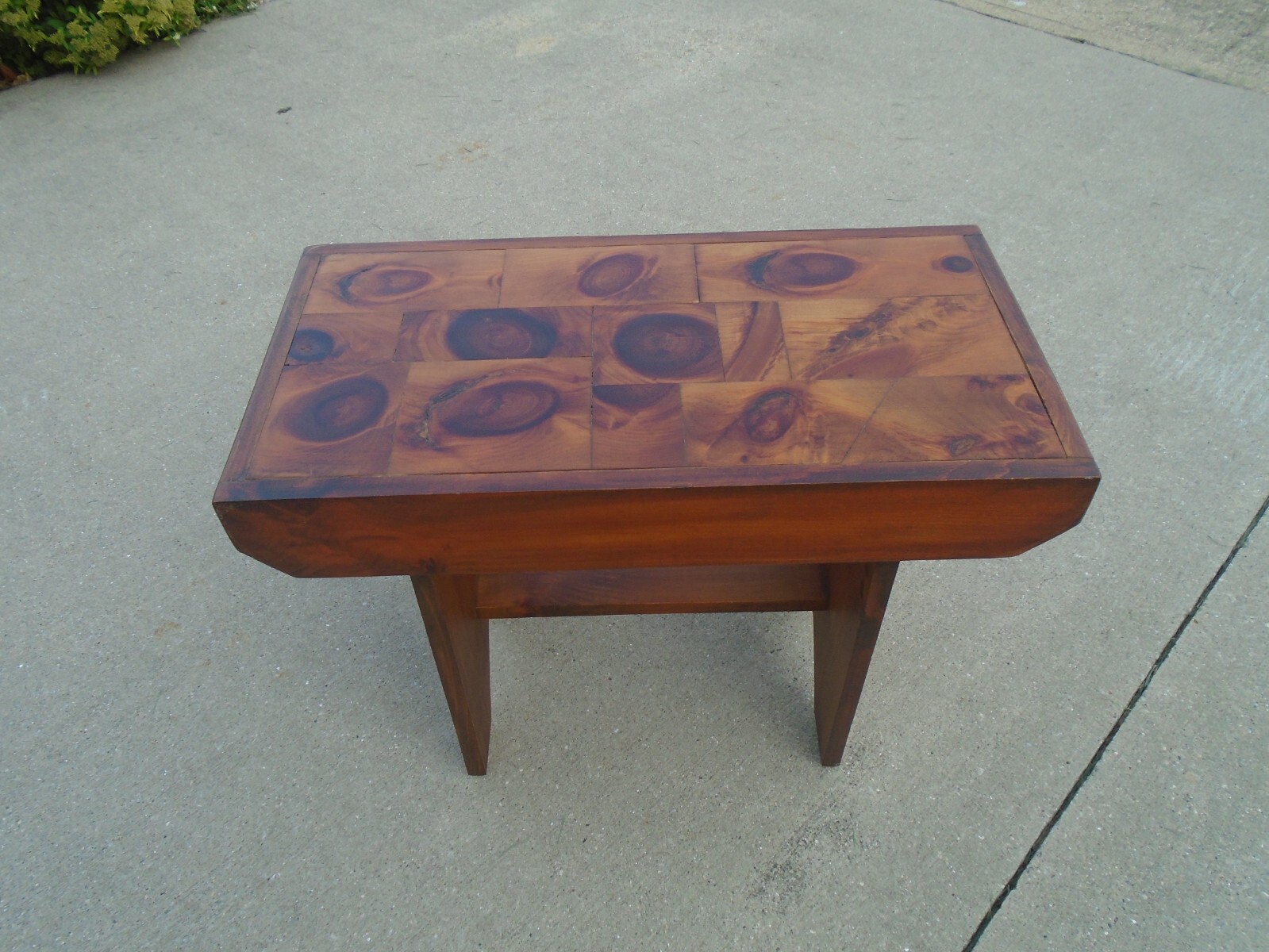 Handmade Patchwork Wood top Wooden 24" Bench Seating chair Stool