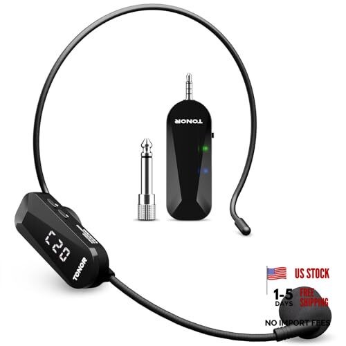Wireless Headset Microphone, UHF Microphone Headset System, Head Handheld Mic