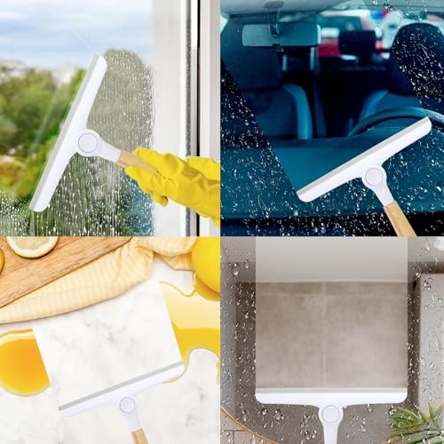 Window Squeegee for Glass Doors，All-Purpose 9.7” Window Cleaning Squeegee,