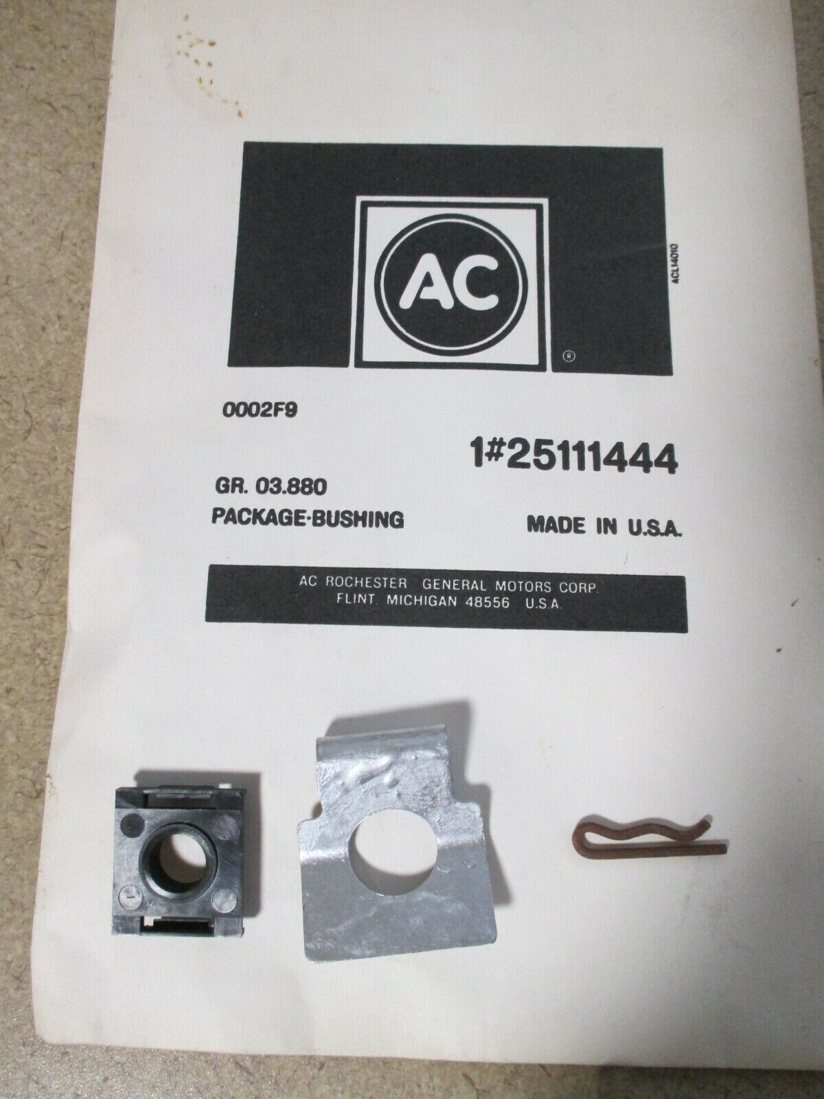 NOS 1984-1988 SPEED CONTROL SERVO BUSHING KIT GM 25111444