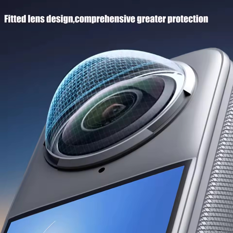 Insta360 X4 Premium Tempered Glass Lens Guards - Scratch-Resistant Protector Cap