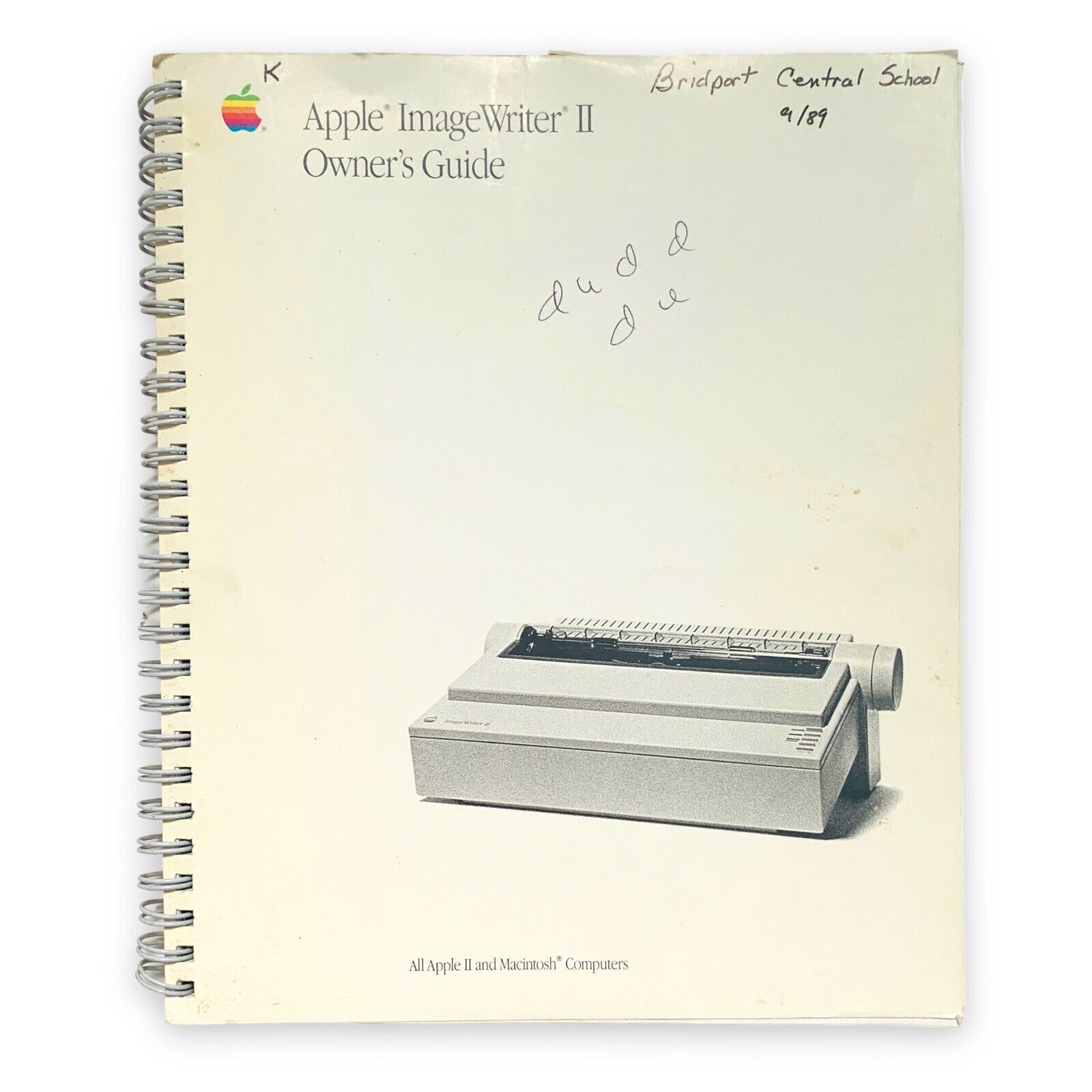 Apple ImageWriter II Owner’s Guide VTG 1988