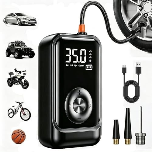 RPEE Tire Inflator Portable Air Compressor, 60s Fast Inflation 150PSI Cordless