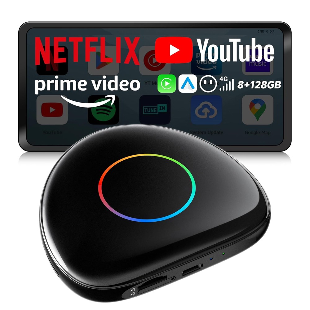 Magic AI Box CarPlay Android 13 Car GPS Tracking Box for YouTube Netflix 8G+128G