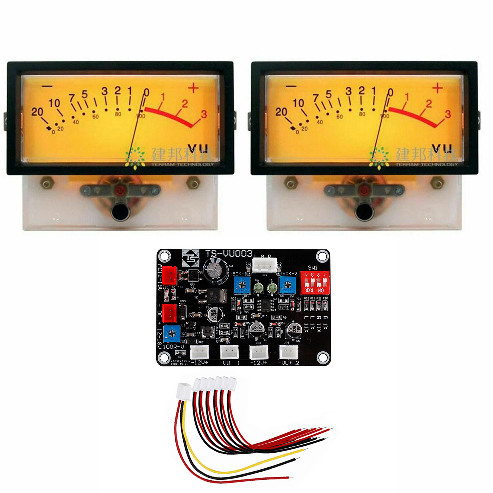 Promotion: 2pcs TN-73 VU Meter Head Amp DB Meter Power+1pc TS-VU003 Driver Board