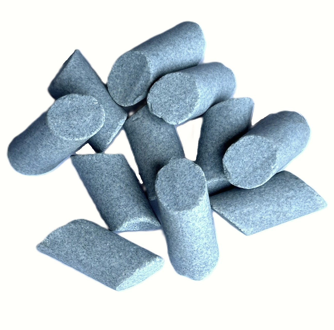 Ceramic Cylinder Tumbling Media - Used - Medium Size - 1" x 3/8"
