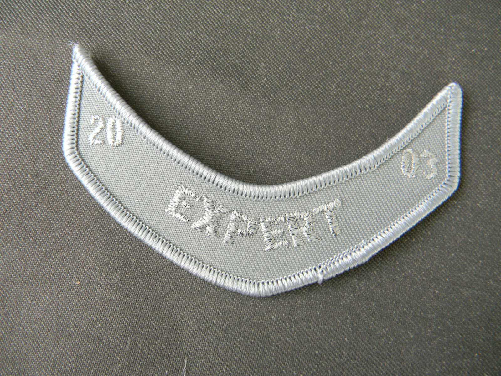 Harley Davidson 2003 EXPERT rocker PATCH  gray w/silvery embroidery  4inches