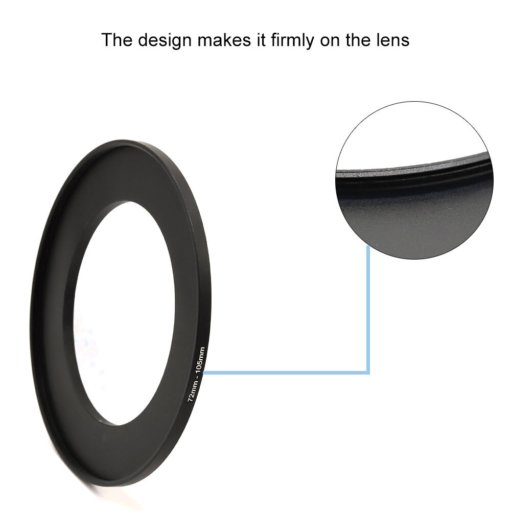 72-49/52/55/58/67/72/77/82/86/95/105mm Step-Down/Step-Up Ring Lens Filter Ring