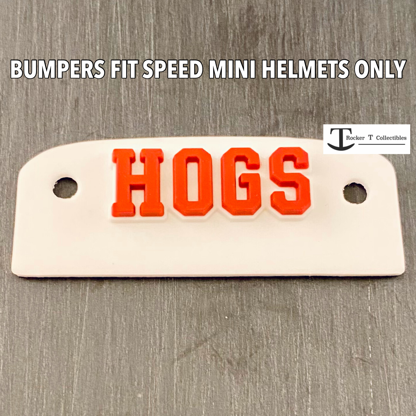 Arkansas Razorbacks HOGS Riddell Speed Mini Helmet 3D Front Bumper Not a Decal