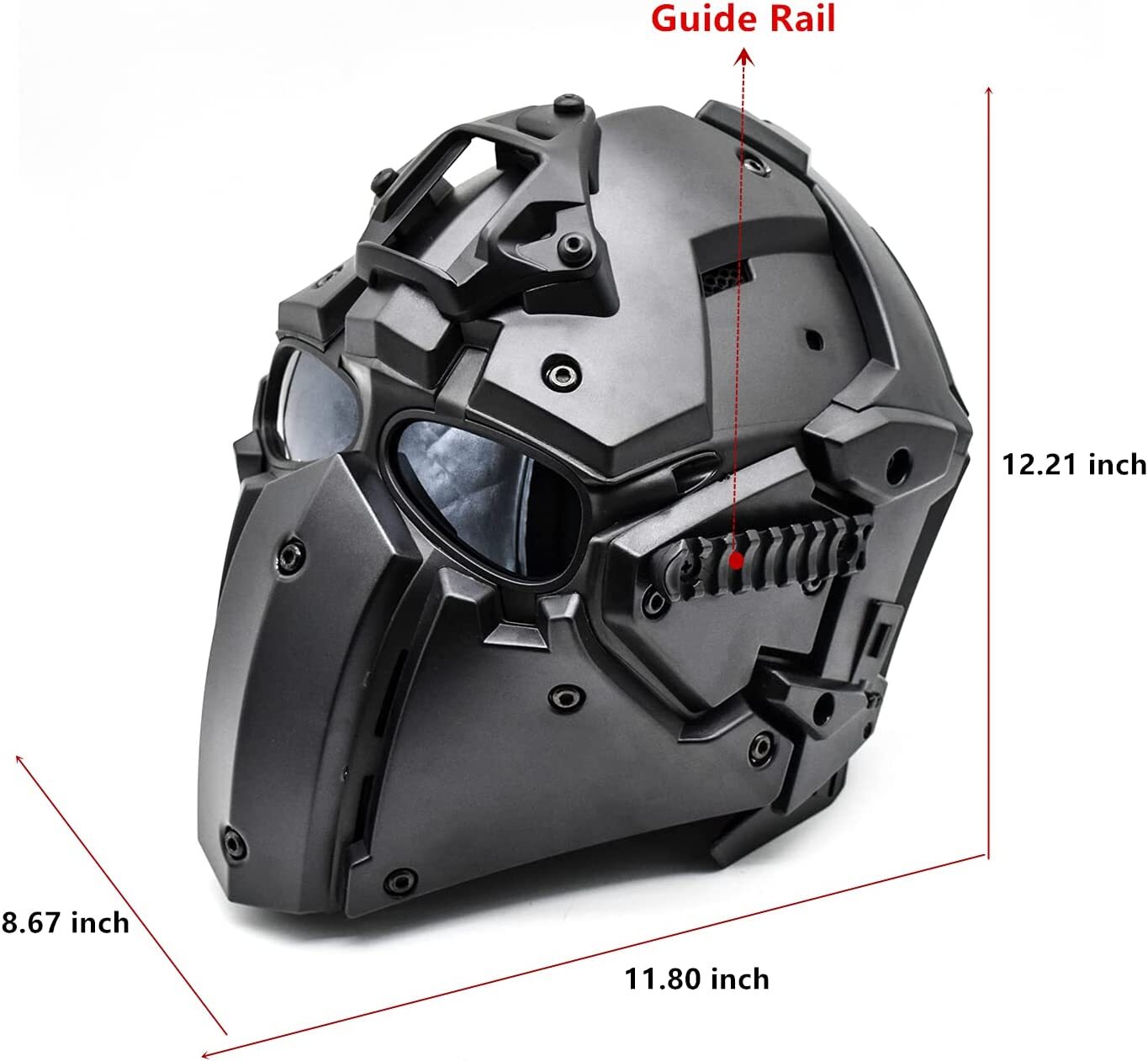 Full Face Protective Mask Tactical Airsoft Helmet w/Visor Goggles Military Cospl
