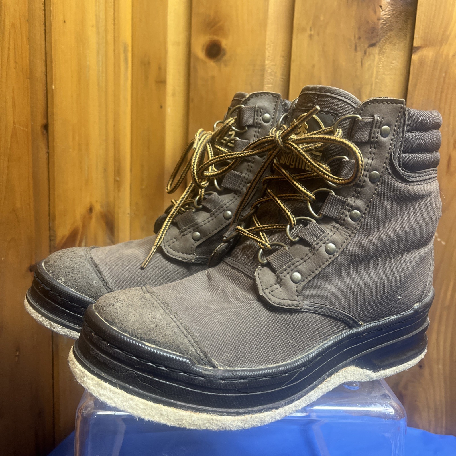 Hodgman Wading Boots Fishing Mens Size: 6  Lakestream 19210 Brown Lace Up Ankle
