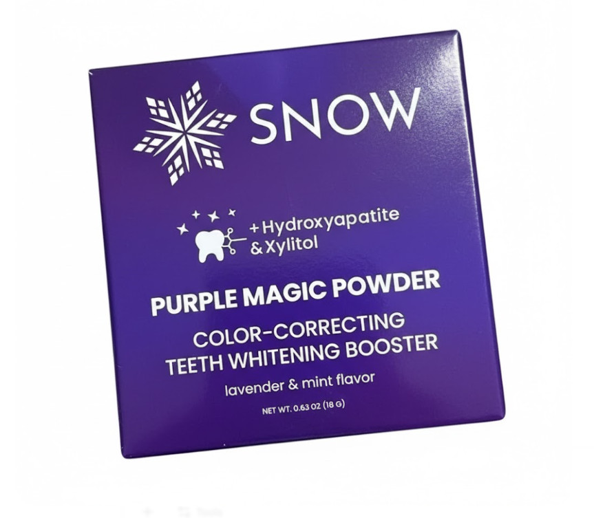 SNOW Purple Brightening Toothpaste Booster Powder Hydroxyapatite 0.63 oz
