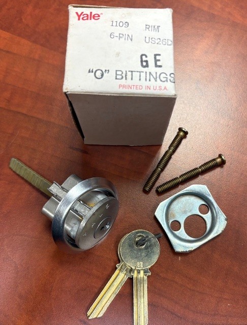 Yale 1109 6-Pin Rim Cylinder GE Keyway