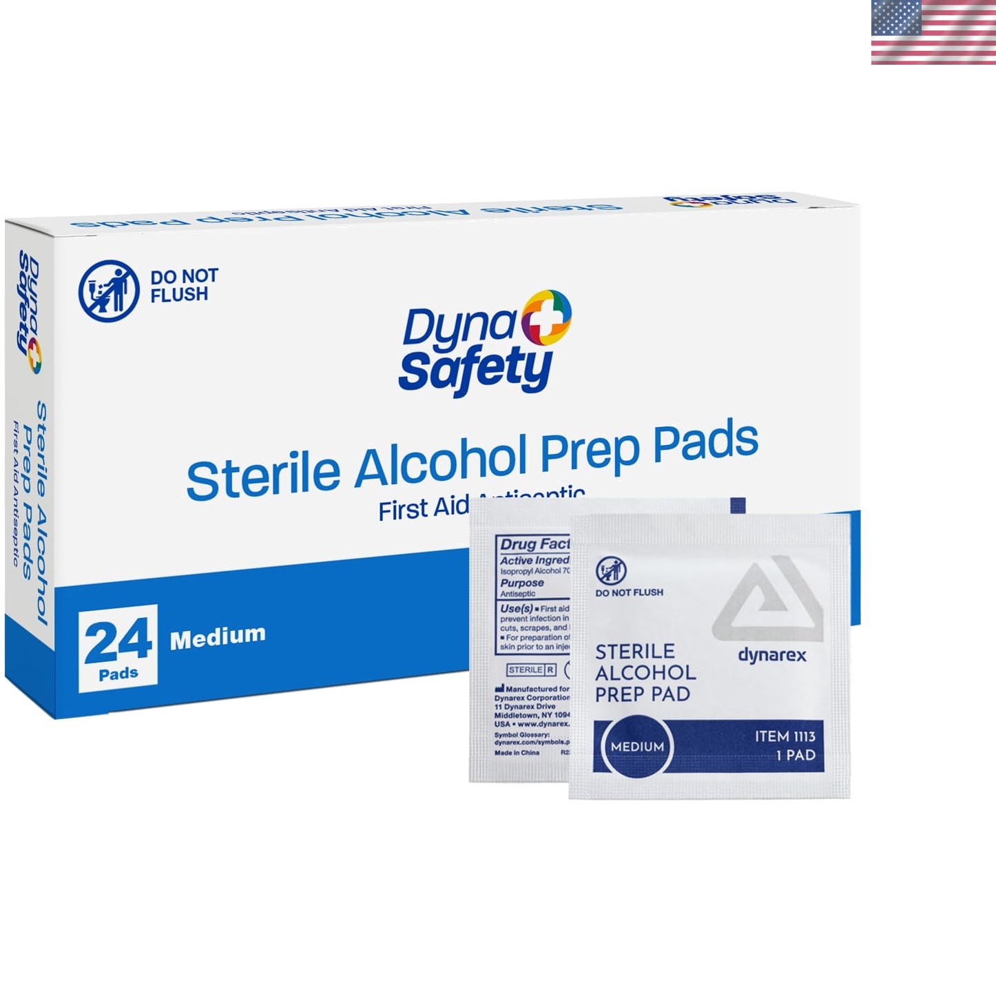 70% Isopropyl Alcohol Prep Pads - Individually Wrapped, Ideal for First Aid Kits