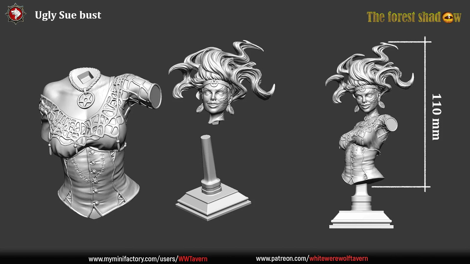 Ugly Sue Bust - Resin Display Bust
