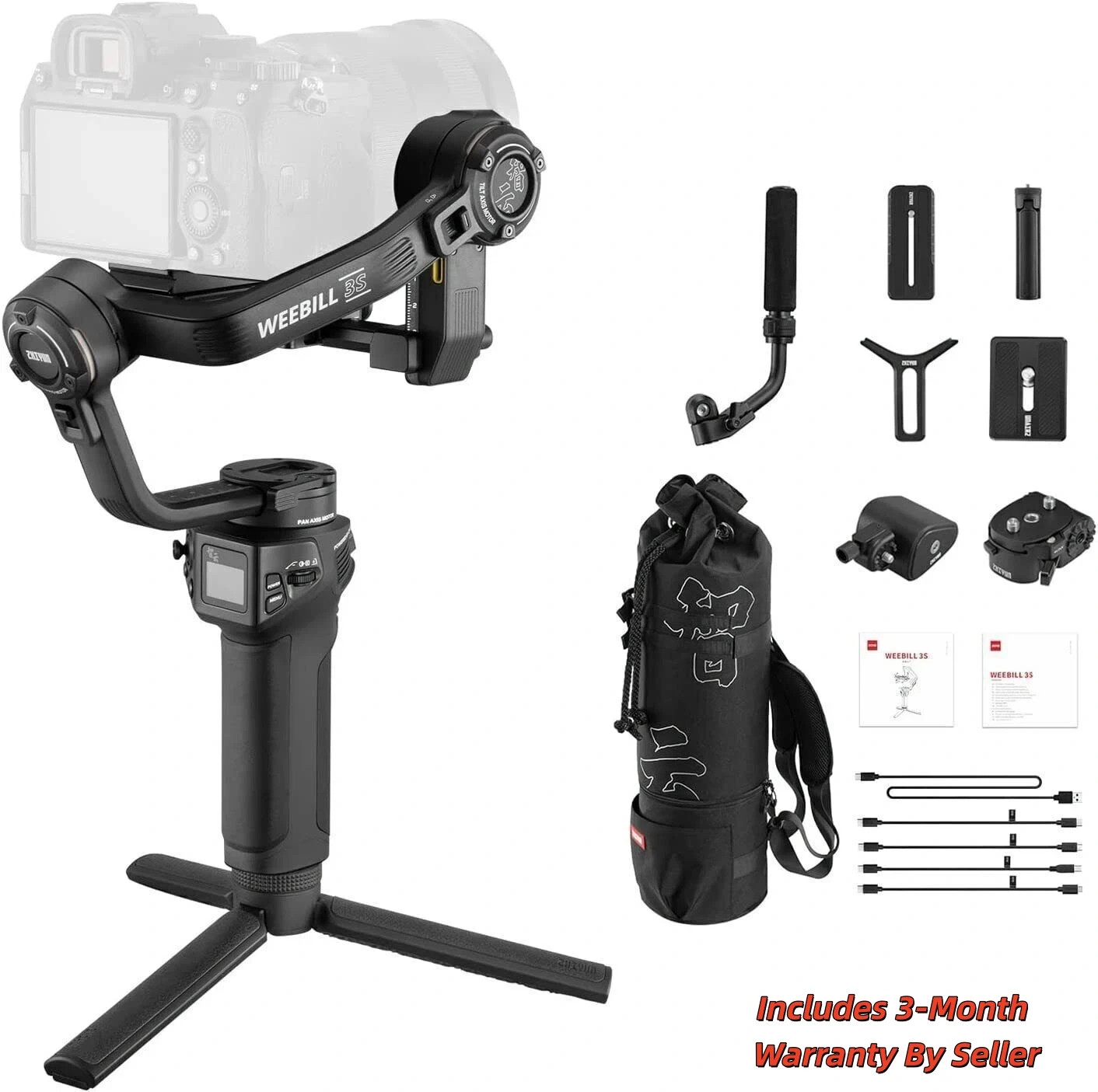 Zhiyun Weebill 3S Combo Kit 3-Axis Gimbal Stabilizer for Mirrorless Cameras