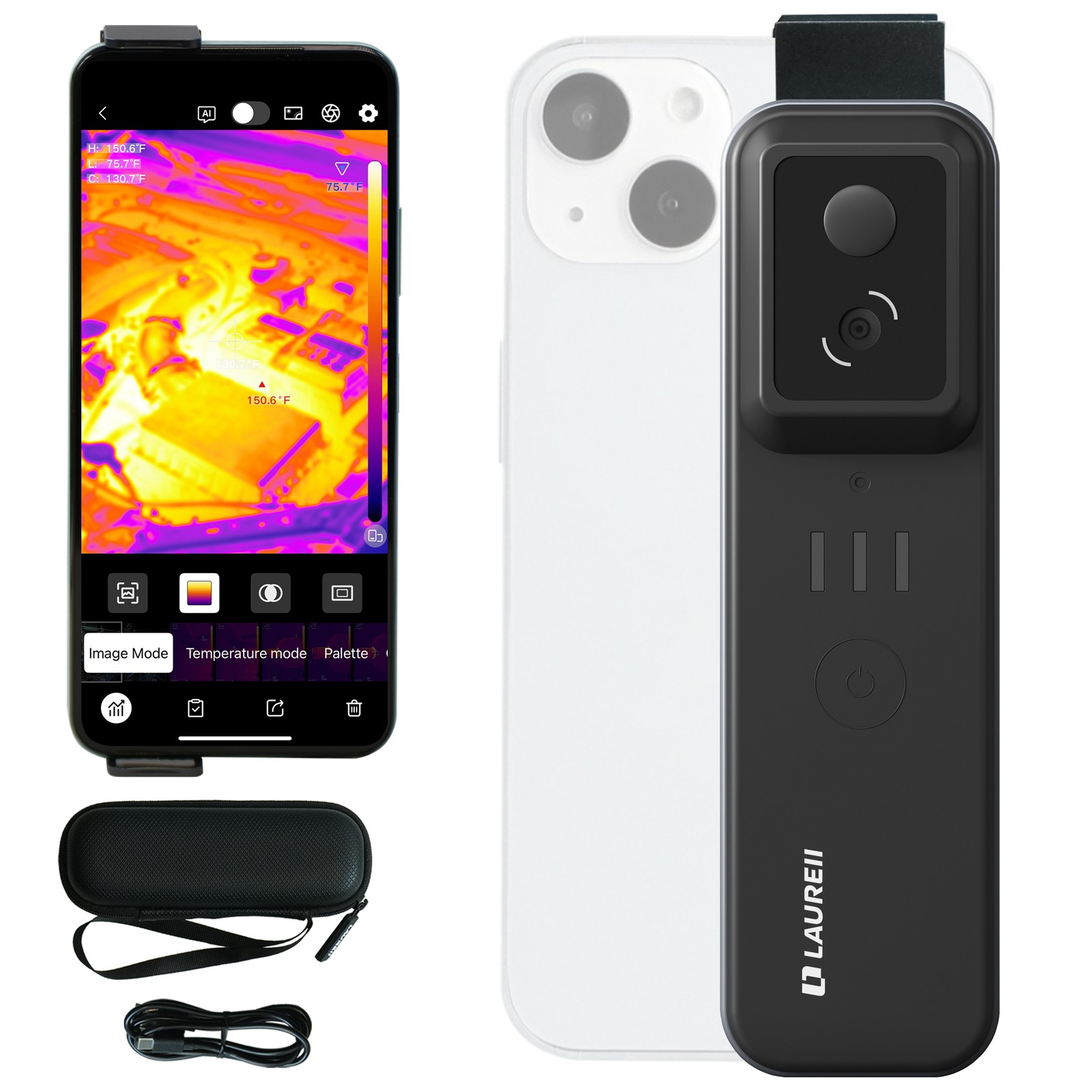 LAUREII Infrared Thermal Imager Camera Wireless for Android & iOS TISR 512×384