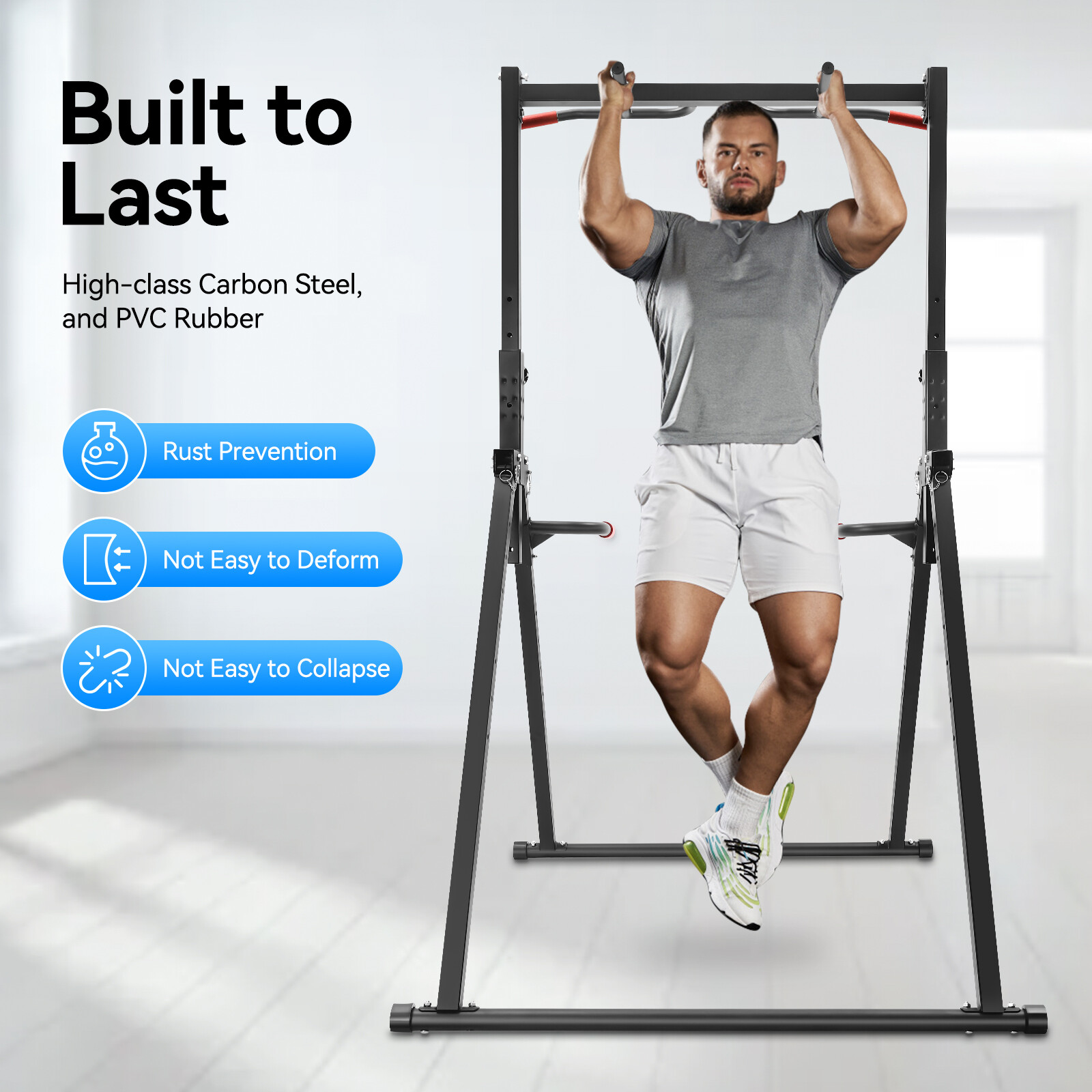 200kg Pull Up Bar Triangular Adjustable Pull Up Station Strength Training Bar