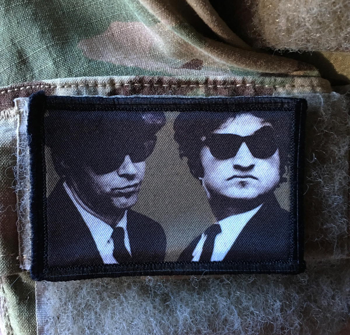 Olive Drab Blues Brothers Morale Patch Tactical Military Army Badge Hook Flag