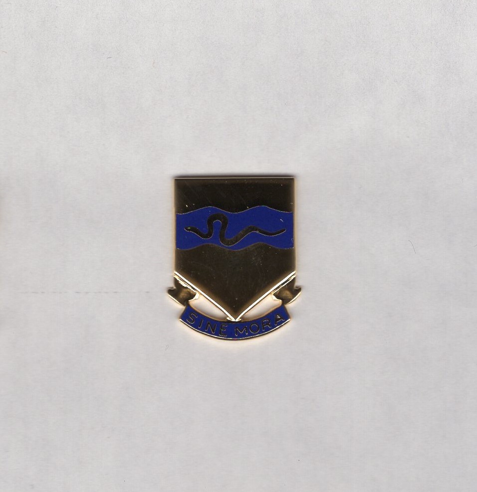 US Army 116th Cavalry Regiment crest DUI c/b clutchback badge G-23