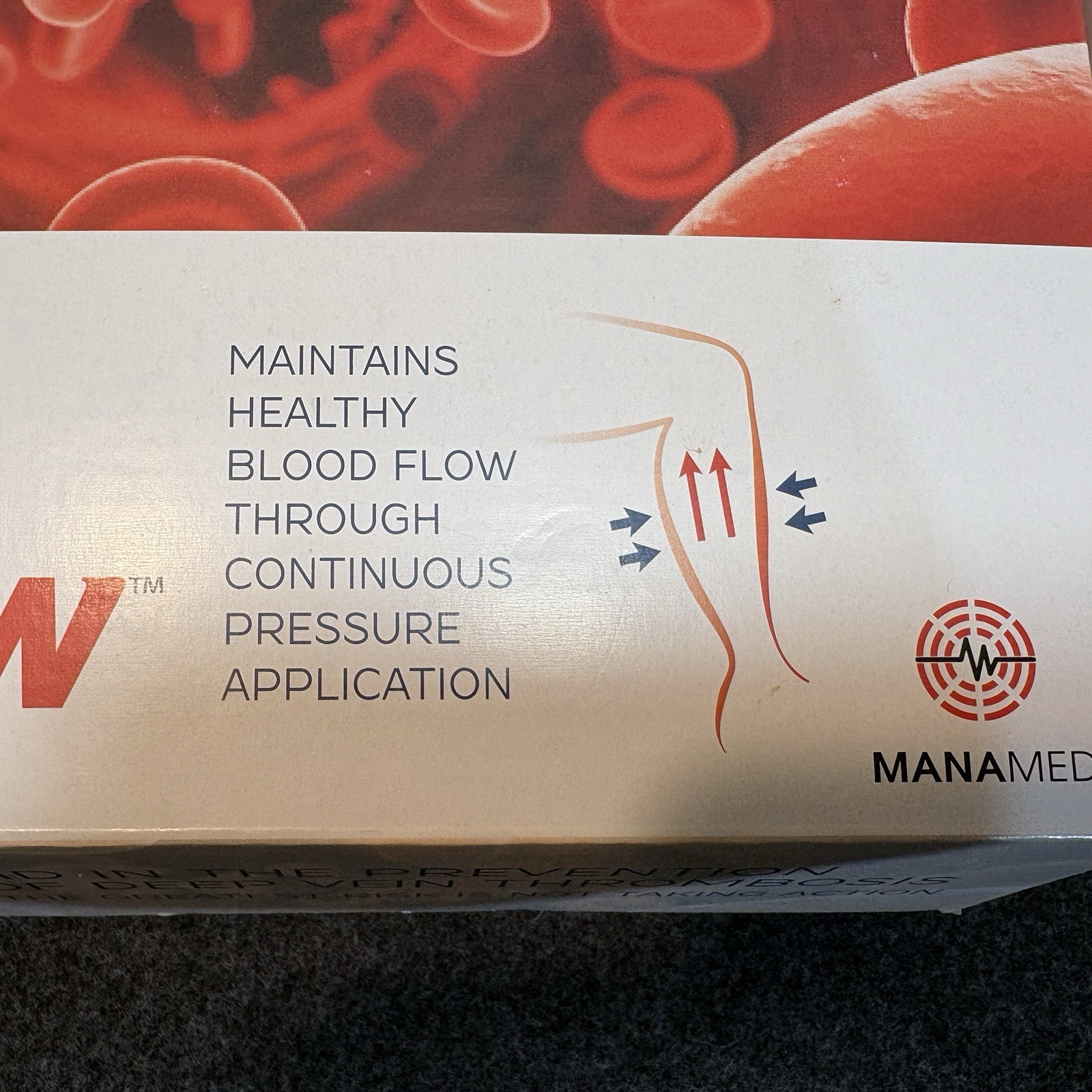 Plasma Flow Thrombosis DVT Prevention w/ Charger PF0001 Leg Compression