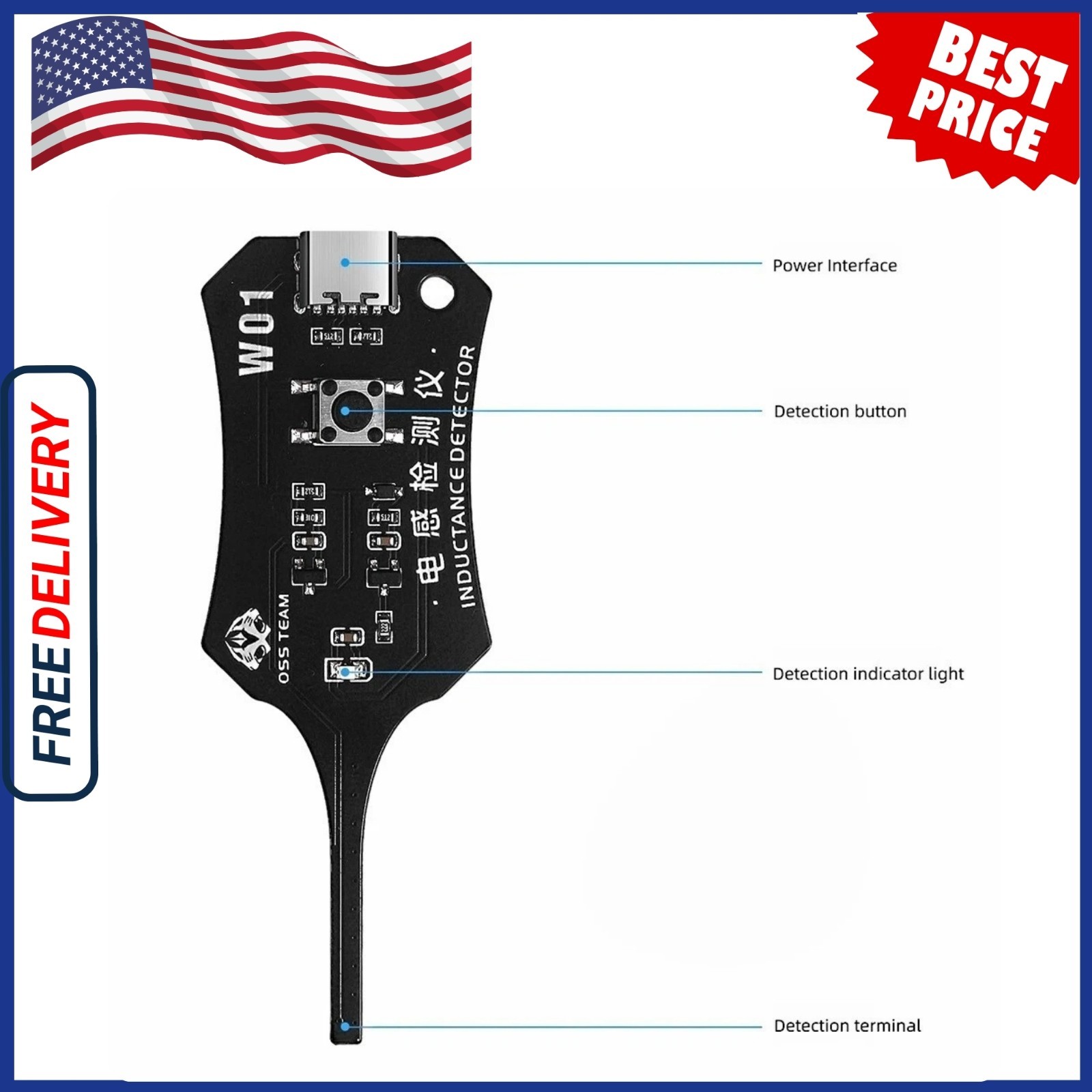 Universal Inductance Tester W01 Inductor Detectors With Compactly Construction
