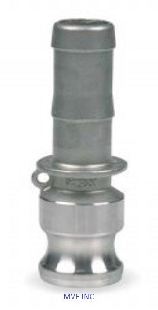 1.5" Type E Camlock Male Adapter x Hose Barb 304 Stainless Fitting E150SS304