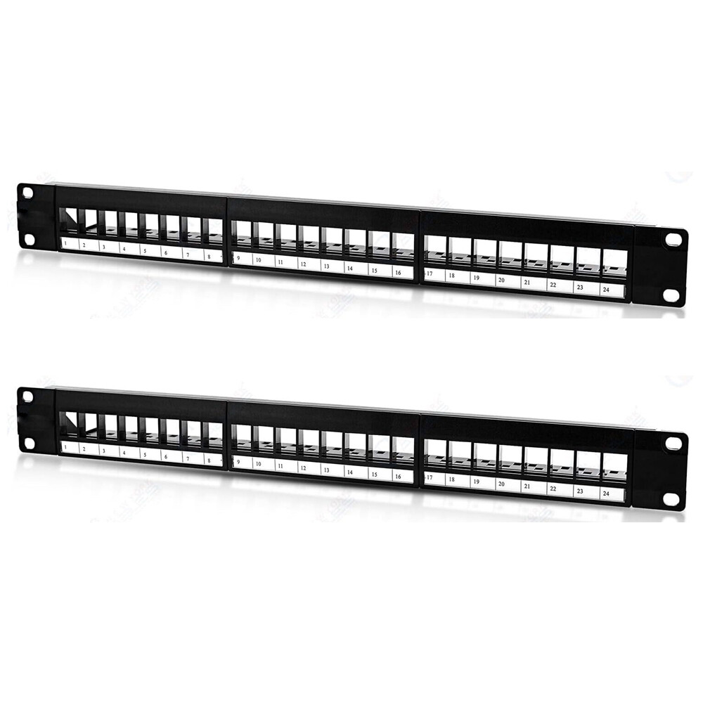 6X 24Port Patch Panel CAT6/Cat5 RJ45 110 Network Surface Wall Mount Bracket