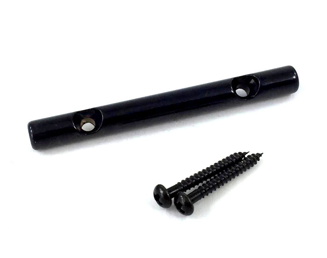 (1) Black 47mm Bar Style Guitar String Guide w/Screws BSTG-47-B