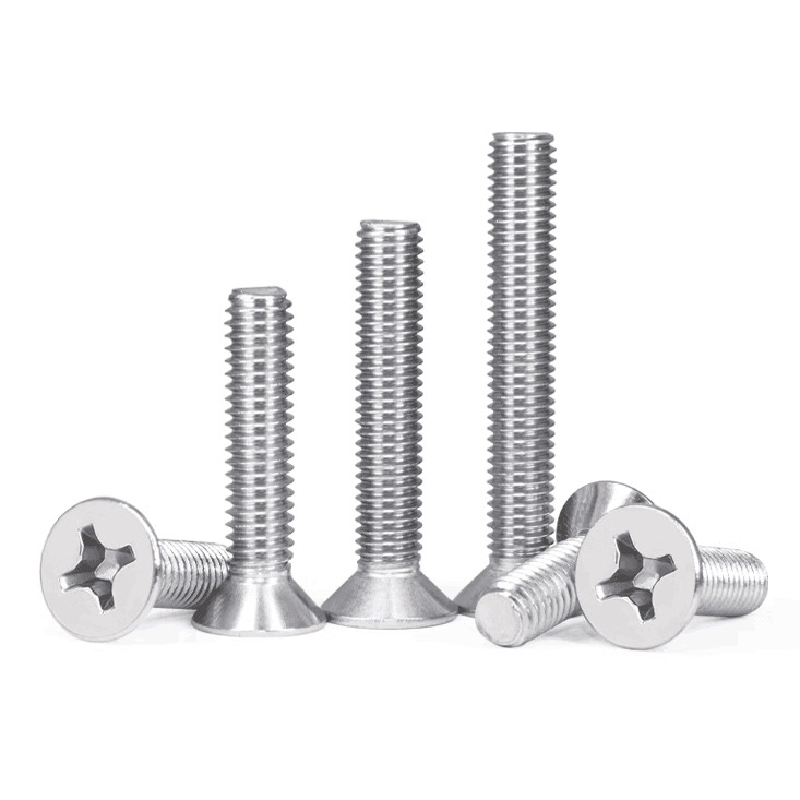 1/4 Pillip screw crossed bolt countersunk head thread nail SUS304 2-1/4-4
