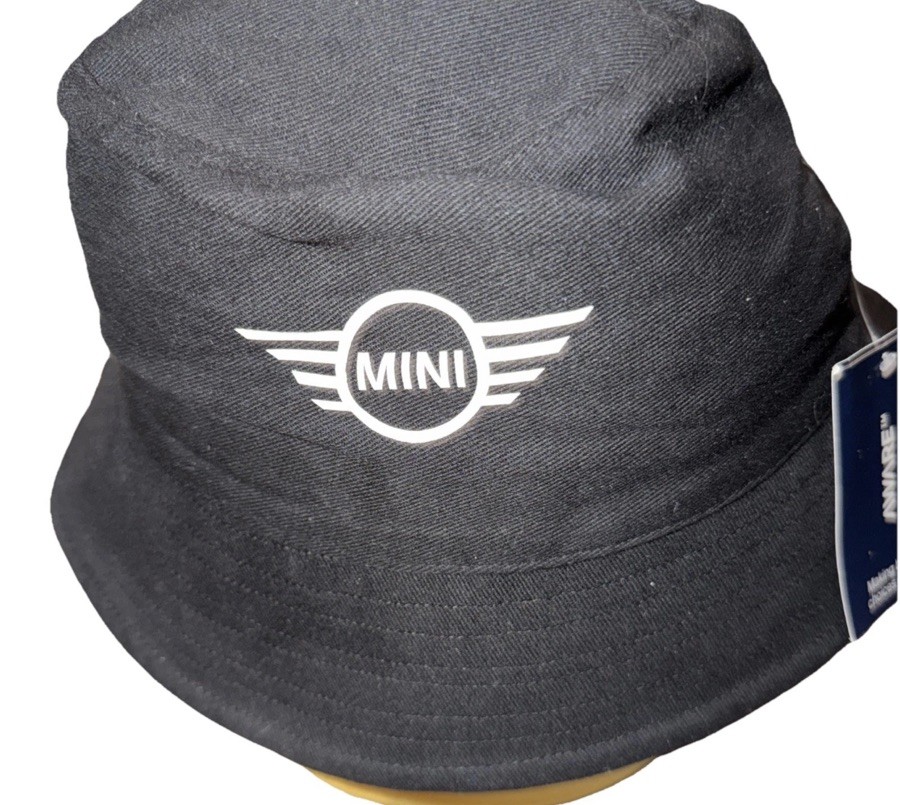 BMW Mini  Logo Bucket Hat Breathable, Adult One Size, Black.